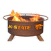 Patina Products F406 Kansas State Steel Outdoor Fire Pit - 24 x 24 x 11 in. - Natural Rust Patina Finish