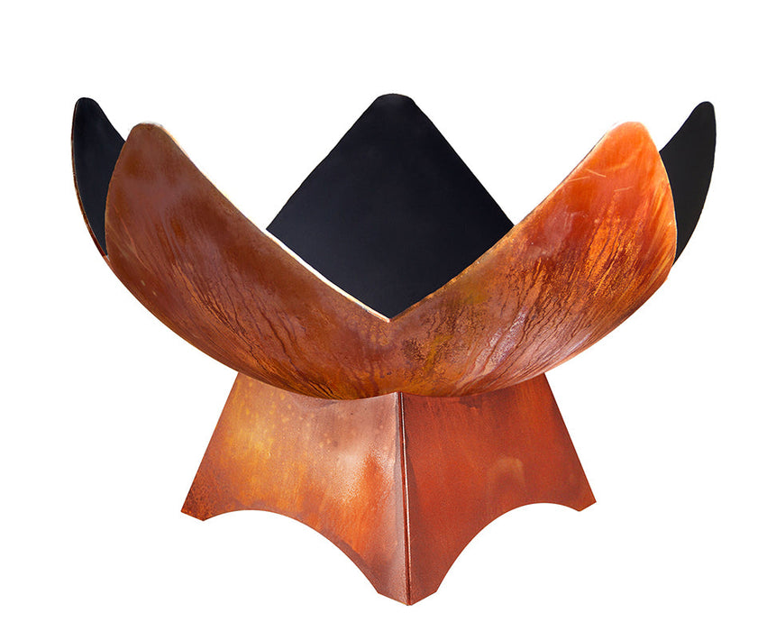Ohio Flame OF41ABFFSB 41 Fire Flower Artisan Fire Bowl with Standard Base - 41 x 41 x 24 in. - Patina Finish
