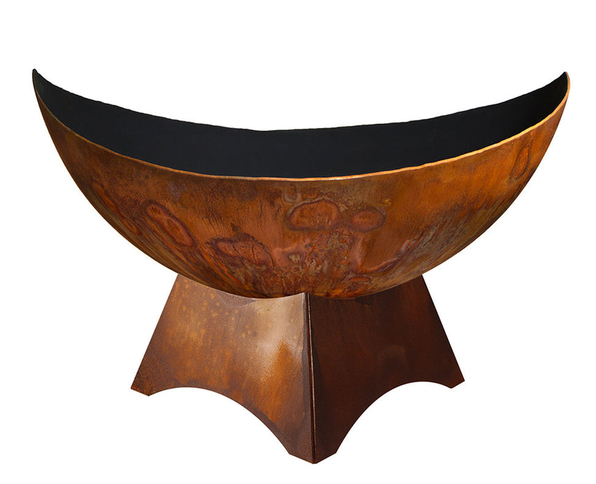 Ohio Flame OF30ABLUSB 30 Lunar Artisan Fire Bowl with Standard Base - 30 x 30 x 18 in. - Patina Finish