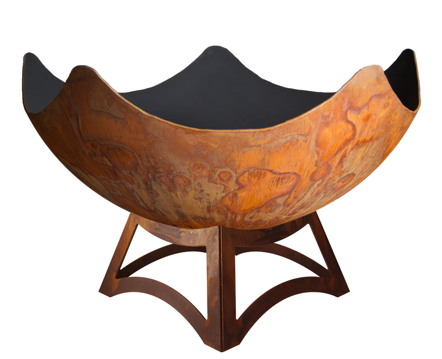 Ohio Flame OF30ABSTHB 30 Stellar Artisan Fire Bowl with Hollow Base - 30 x 30 x 18 in. - Patina Finish