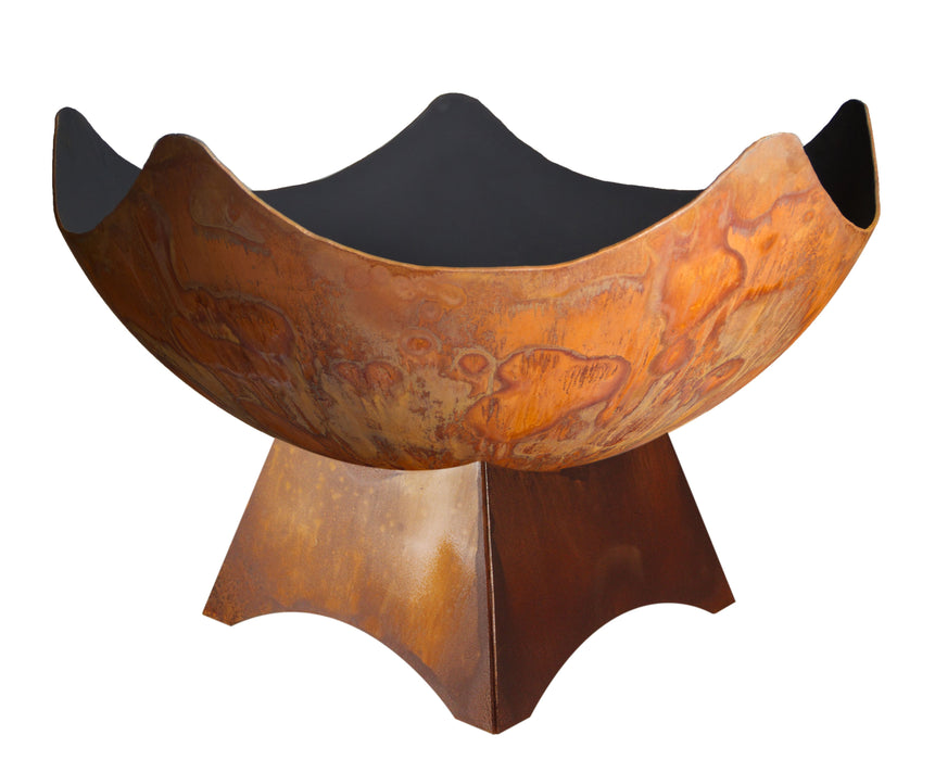 Ohio Flame OF41ABSTSB 41 Stellar Artisan Fire Bowl with Standard Base - 41 x 41 x 24 in. - Patina Finish