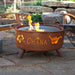 Patina Products F127 Ohana Steel Outdoor Fire Pit - 24 x 24 x 11 in. - Natural Rust Patina Finish