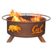 Patina Products F210 Cal Steel Outdoor Fire Pit - 24 x 24 x 11 in. - Natural Rust Patina Finish