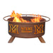 Patina Products F471 Miami (Ohio) Steel Outdoor Fire Pit - 24 x 24 x 11 in. - Natural Rust Patina Finish