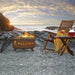 Patina Products F477 Wake Forest Steel Outdoor Fire Pit - 24 x 24 x 11 in. - Natural Rust Patina Finish