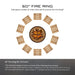 PD Metals HPC01860 Happy Camper Unpainted 12 in. Tall 60 in. Diameter Outdoor Fire Ring - 60 x 60 x 12 in. - Unpainted Metal Gray